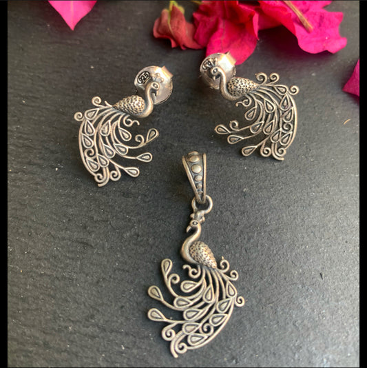Peacock pendent set -AS3204
