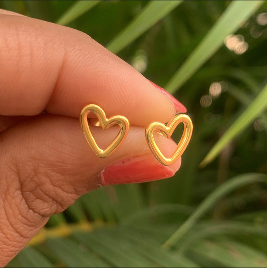 HEART STUD EARRINGS-ASTI0018