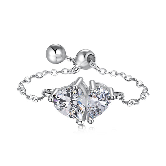 Heart Ring-120869-S-W-WH