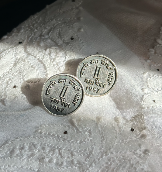 Rupee 1 coin by Arty silver