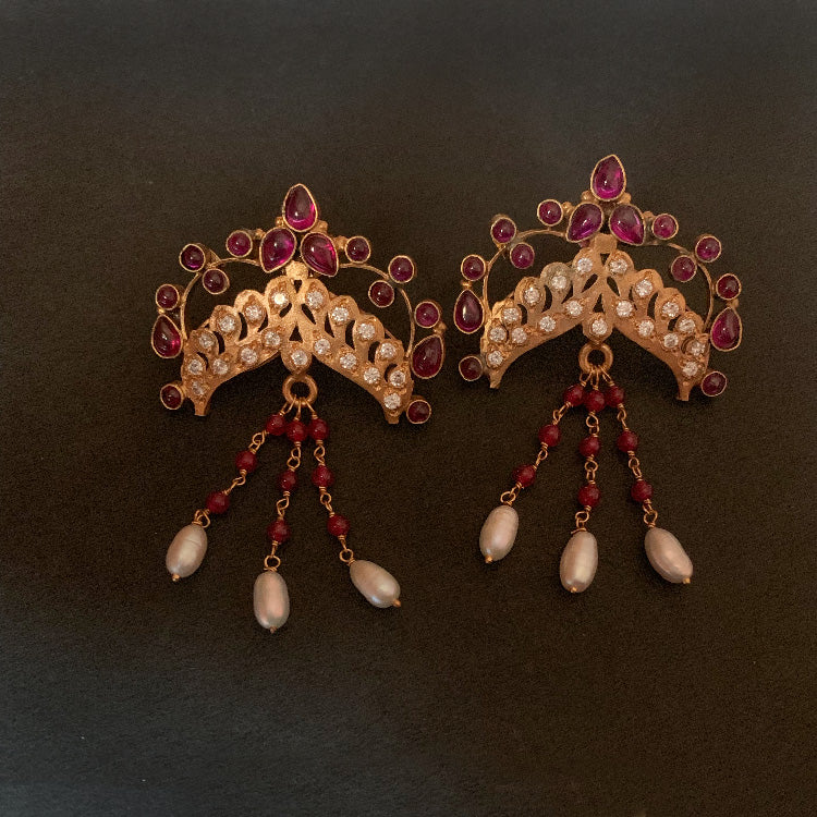 Crown earrings (AS595)