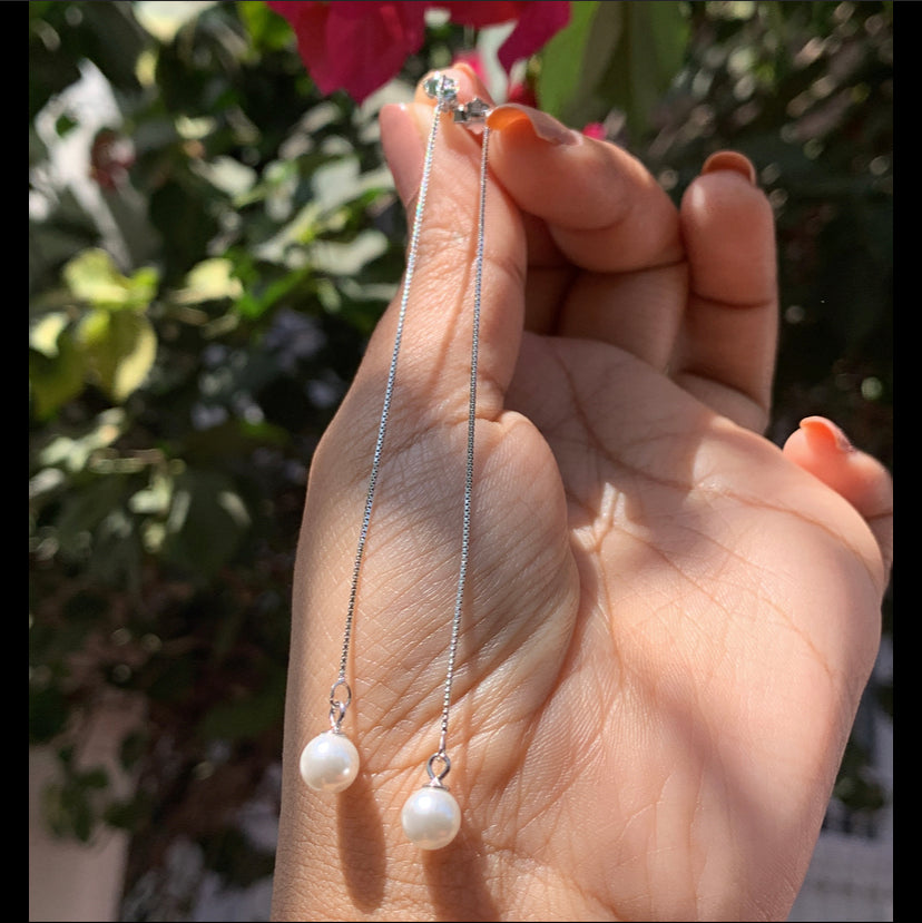 Pearl Drop Earring -AS0013 – Artsilver - Main Image