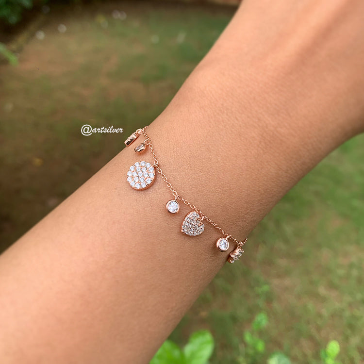 Bracelet-AS1617 (Adjustable) Rose gold polish