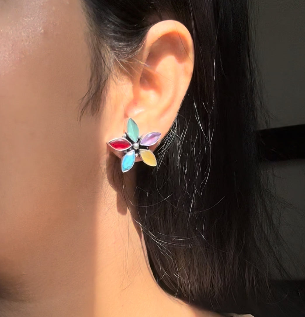 Flower Studs by arty silver