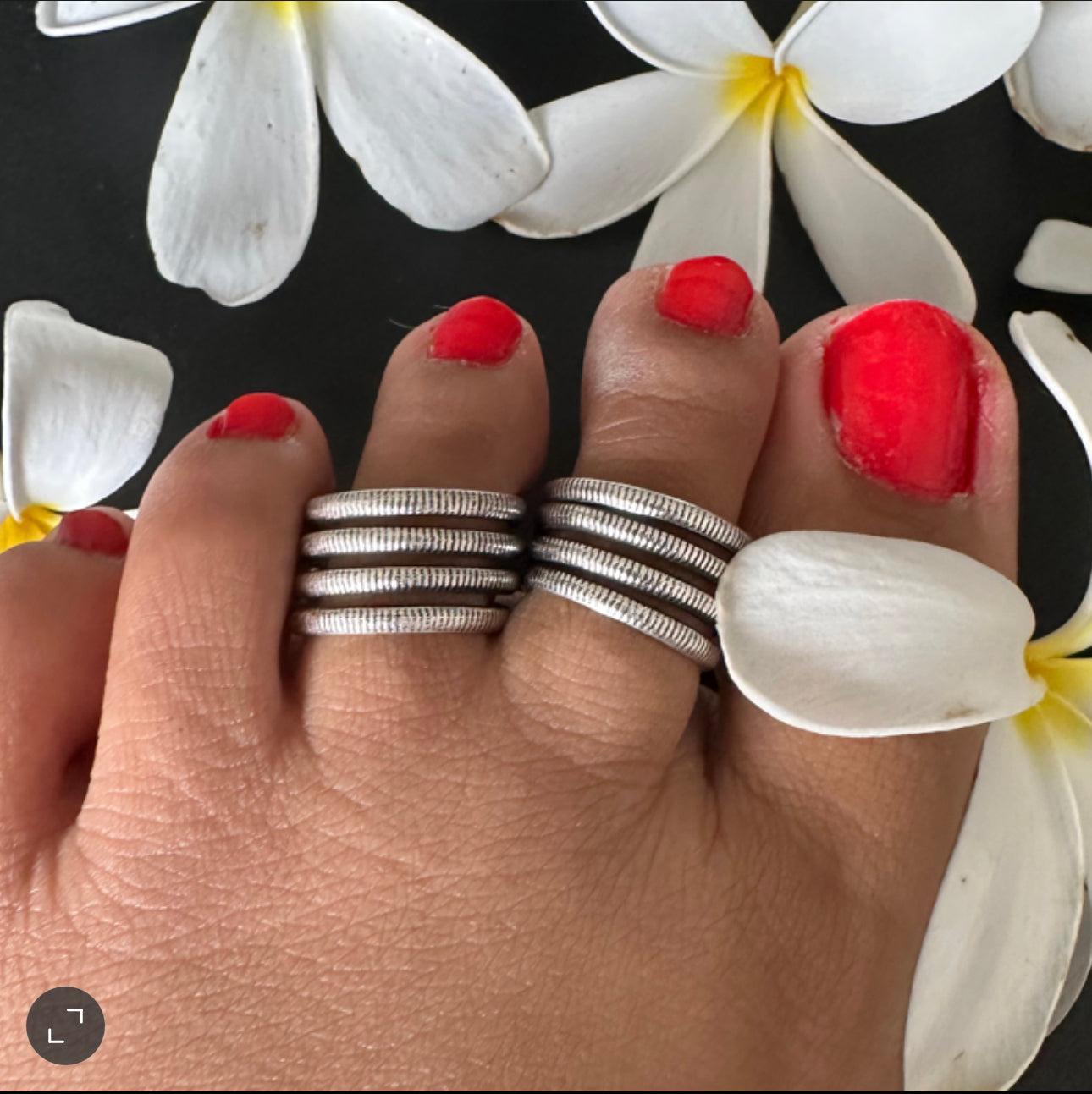 Silver Women's Toe Rings - Silver Filigree Toe Rings by Silver Linings –  Silverlinings
