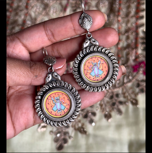 Krishna Earring hand painted-AS3232