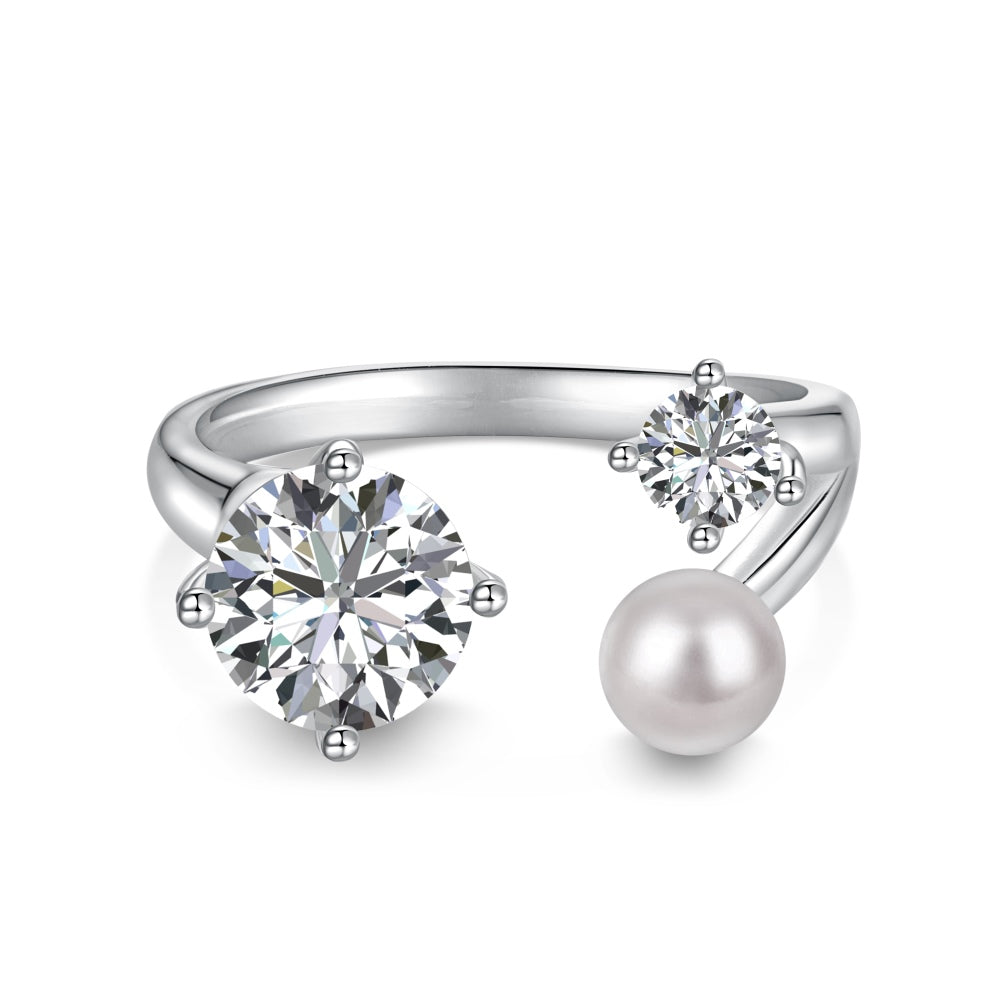 Pearl Ring- 120941-S-W-WH