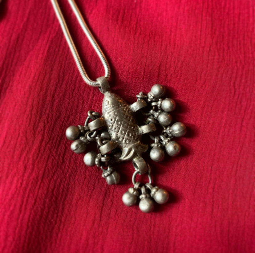 Vintage Fish pendent -AS2007(80% silver )