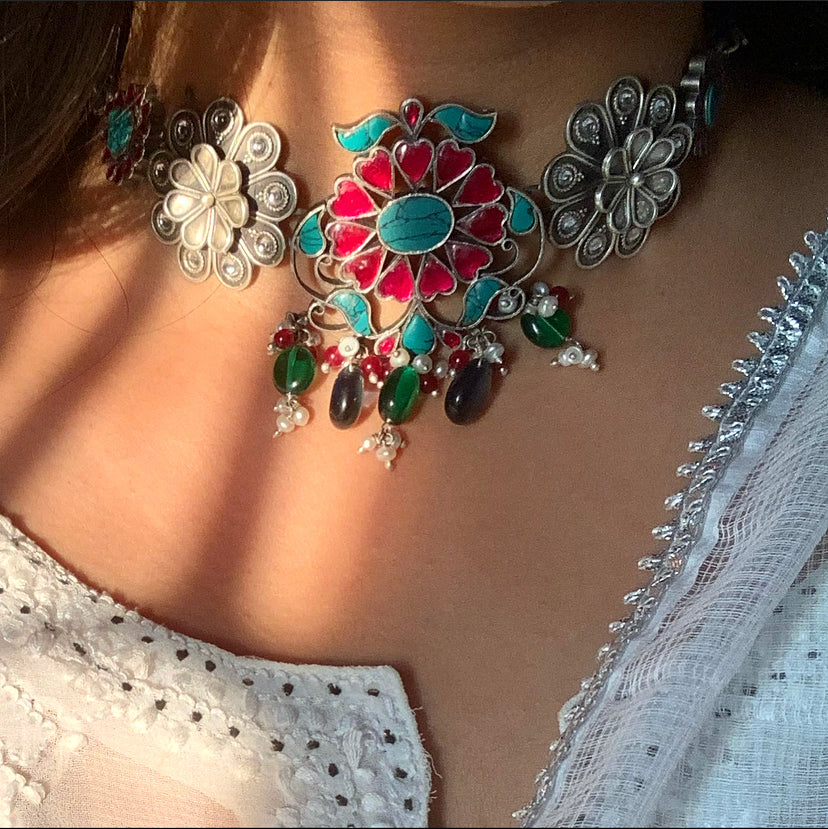 Kundan Statement necklace-AS2933