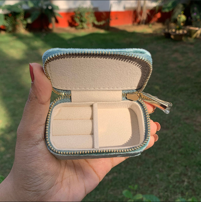 Portable jewellery box- Mint Green