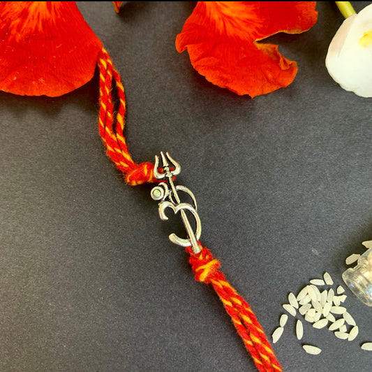 Shiva rakhi with cotton thread