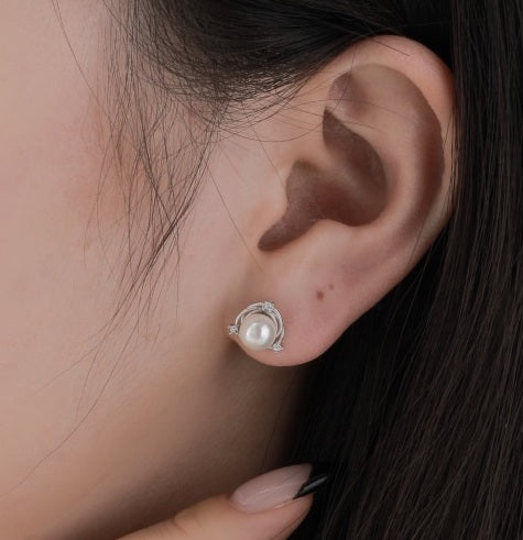 PEARL DROP STUDS-ASNE1D0031-S-W-WH