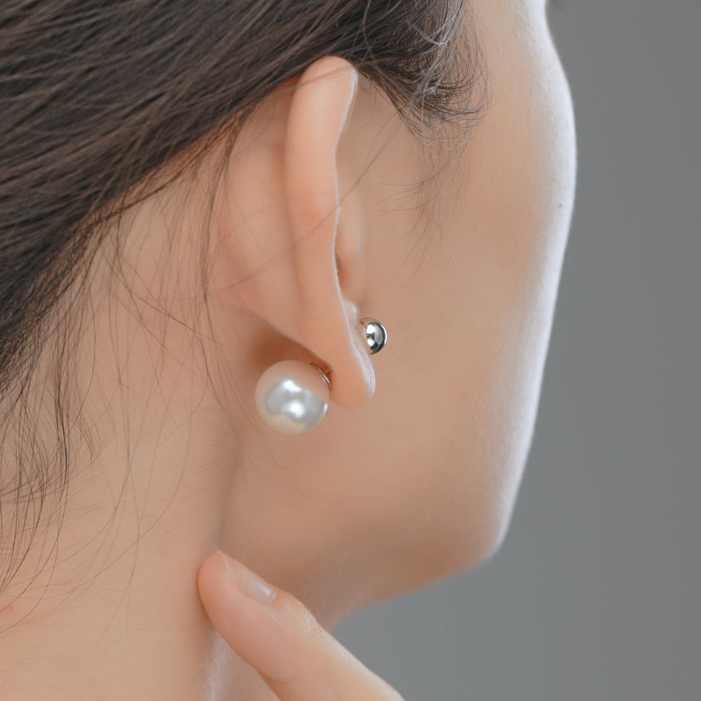 Pearl studs (gold polish)-ASDY1D0192-S-G-NA