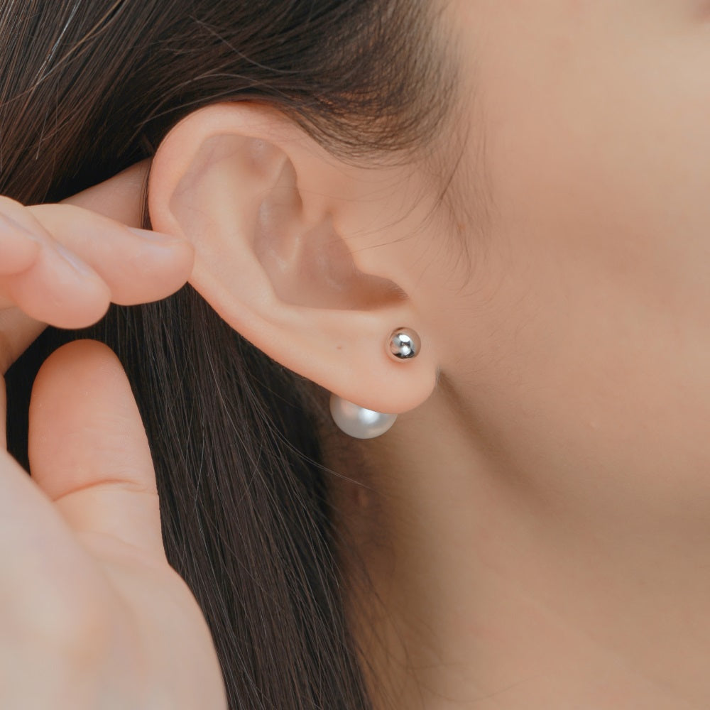 Pearl studs (gold polish)-ASDY1D0192-S-G-NA