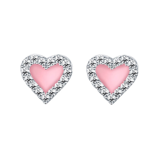 Heart Studs-ASAY1D0001-S-W-PK