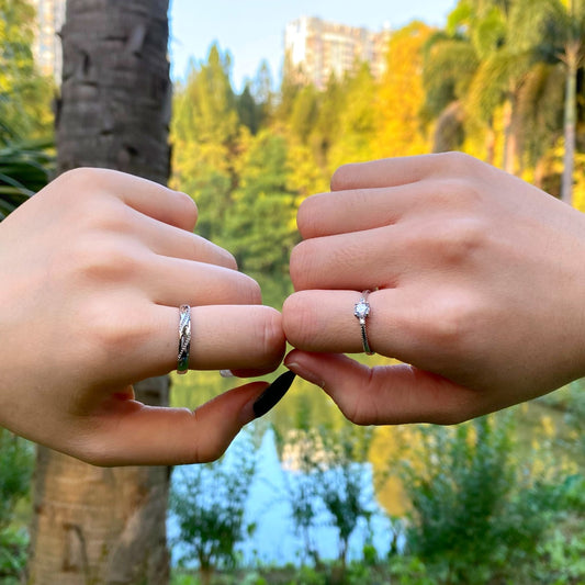 Women and men Ring set -AS0007 (Adjustable ring)