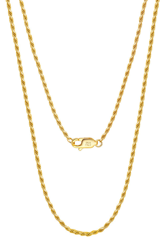 Gold polish silver chain-ASSC29-18K-1.5
