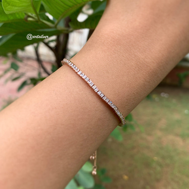 Bracelet-AS1618 (Adjustable) Rose gold polish